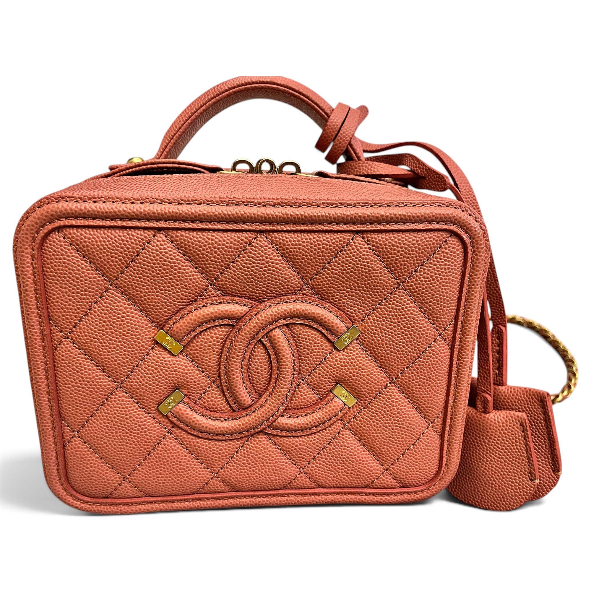 Vanity leather handbag