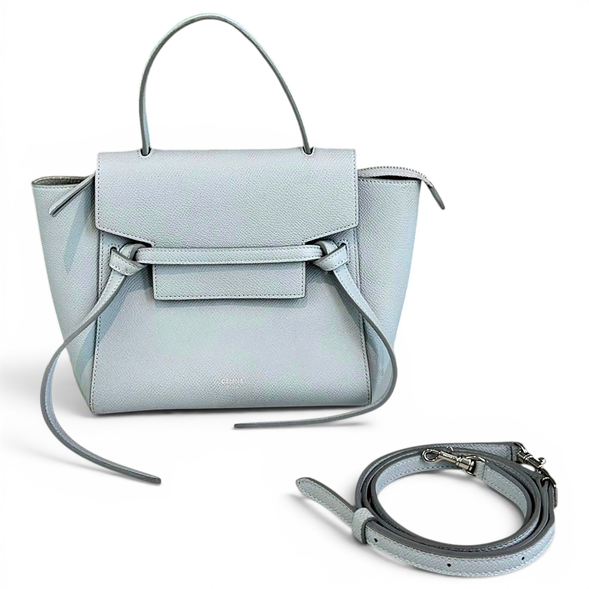 Belt leather crossbody bag