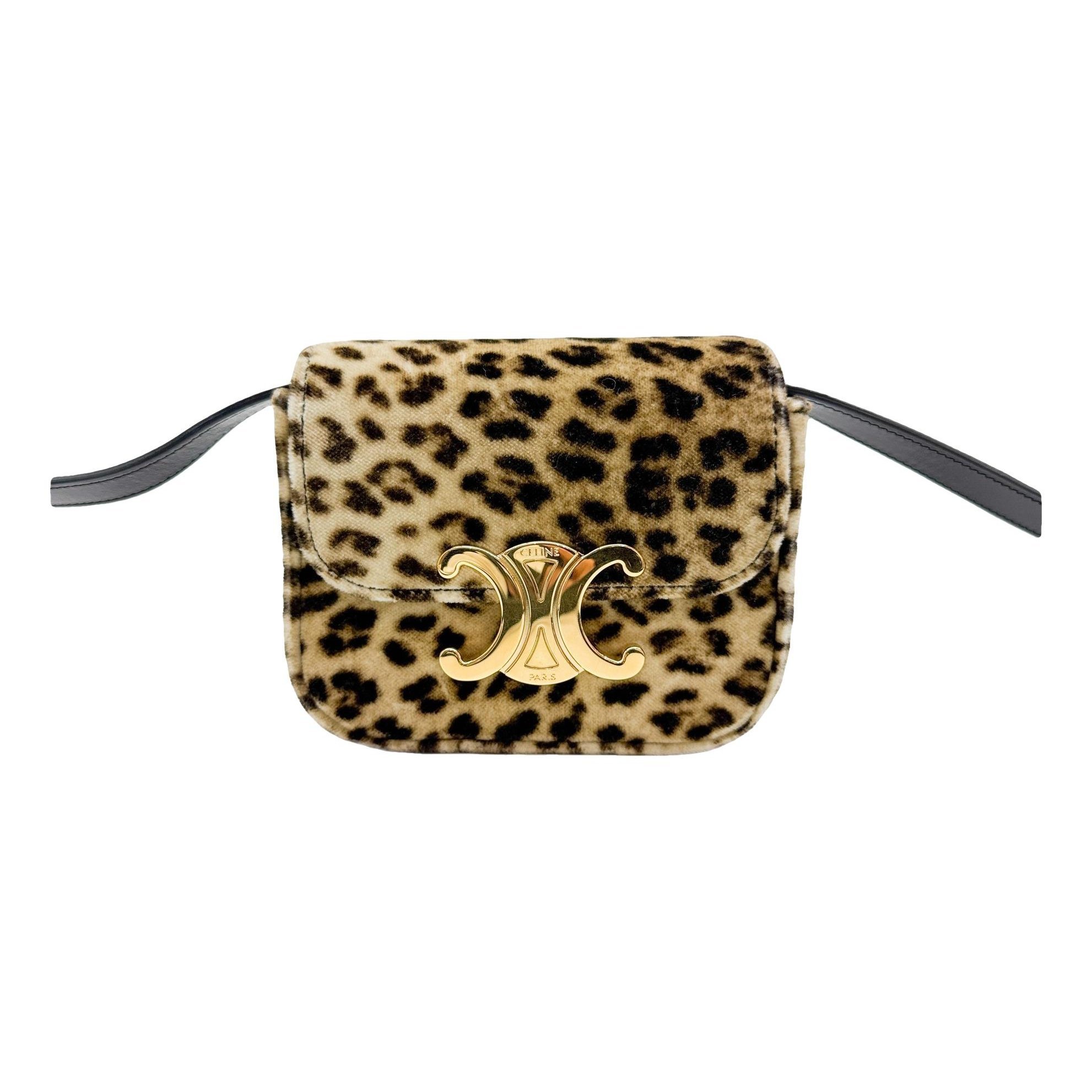 Triomphe velvet mini bag