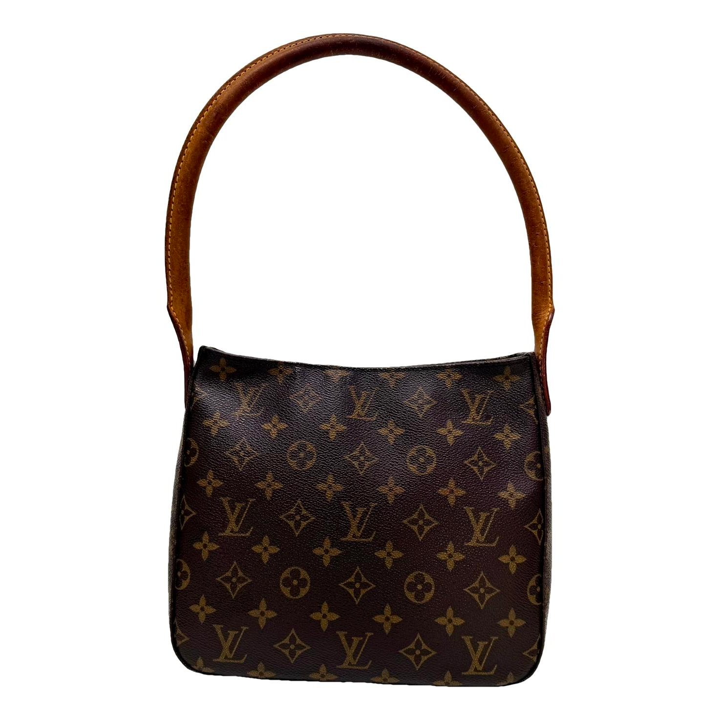 Looping leather handbag