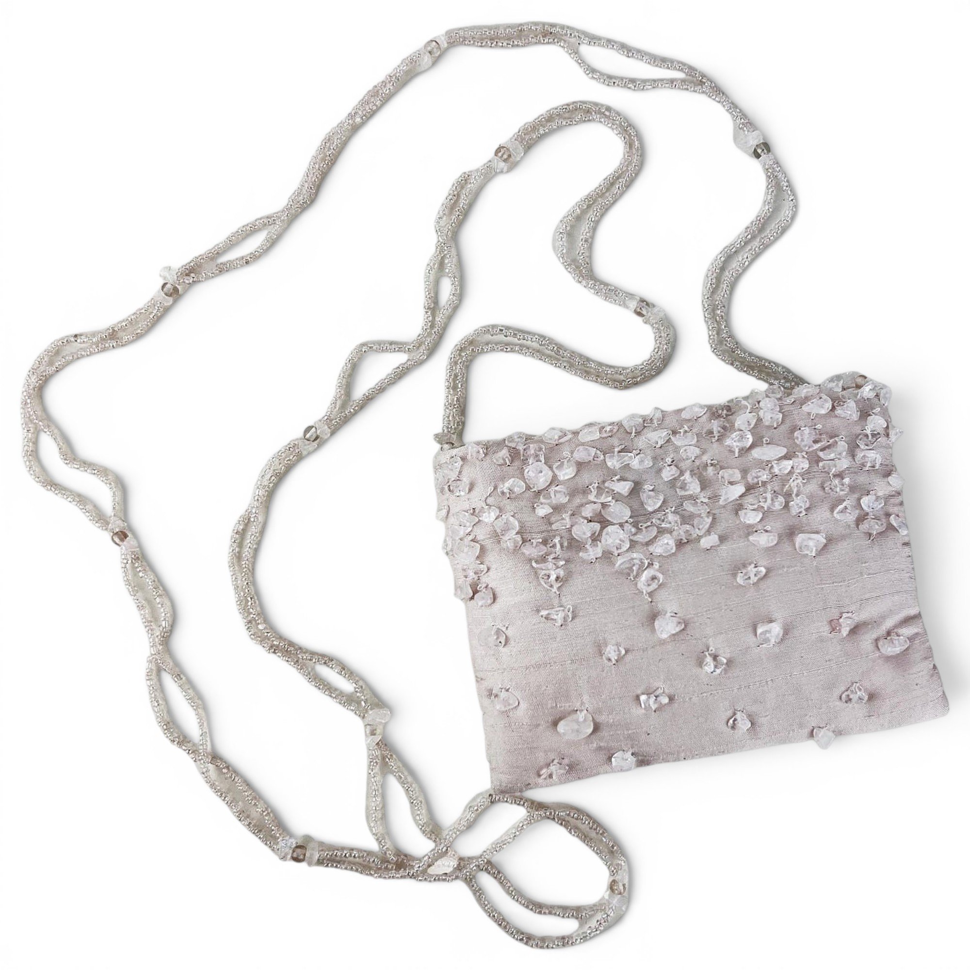 Silk clutch bag