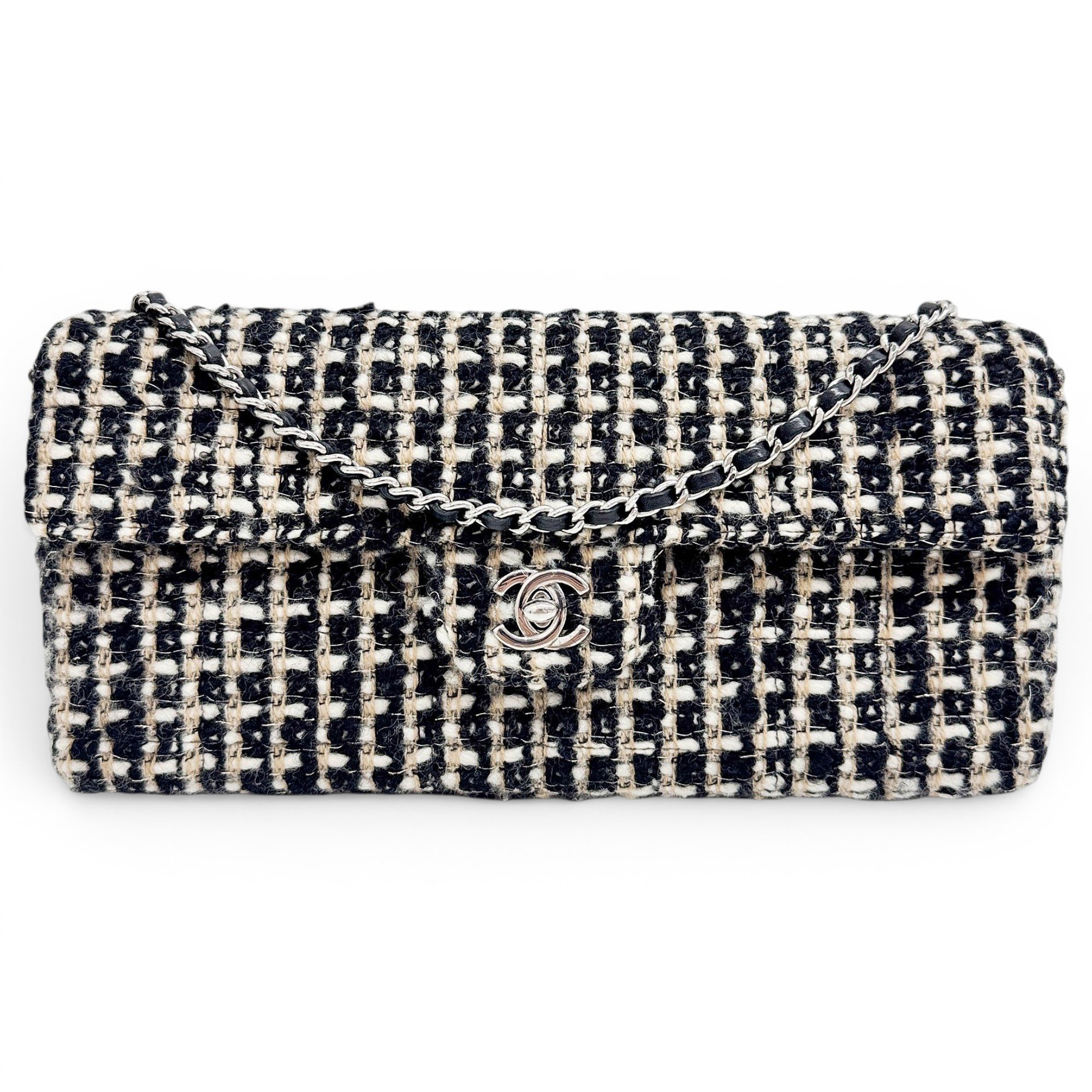 East West Chocolate Bar tweed handbag