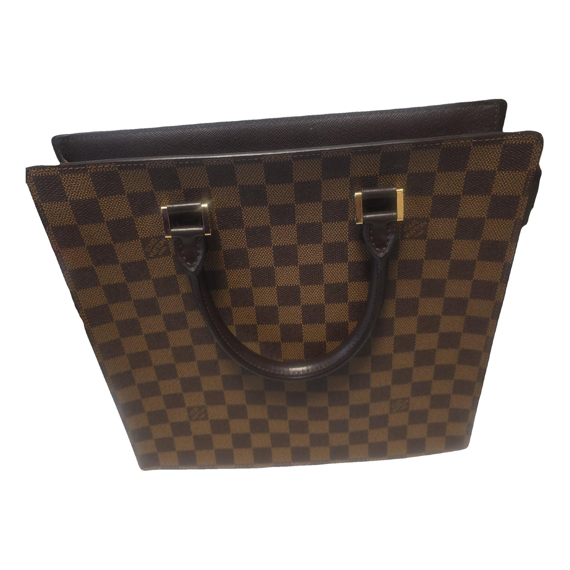Plat leather handbag