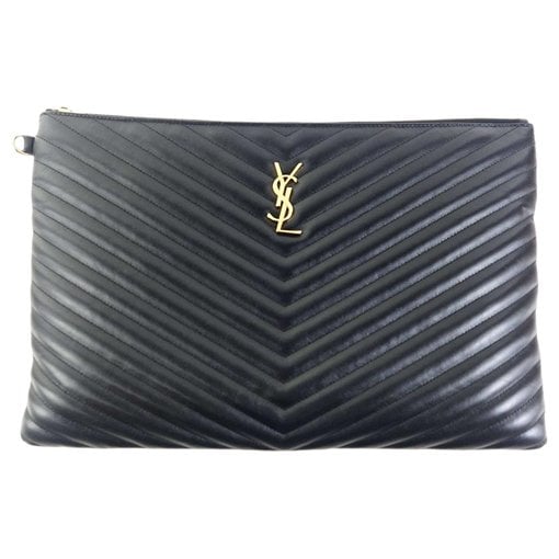 Leather clutch bag