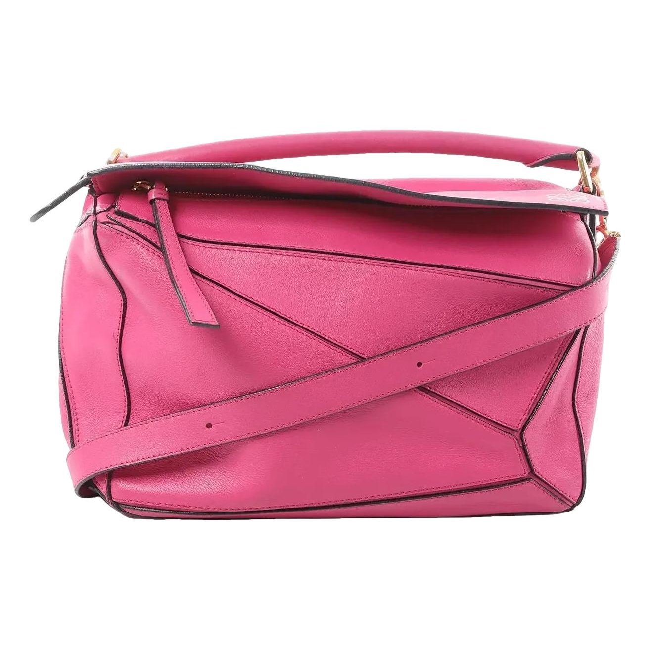 Puzzle leather handbag