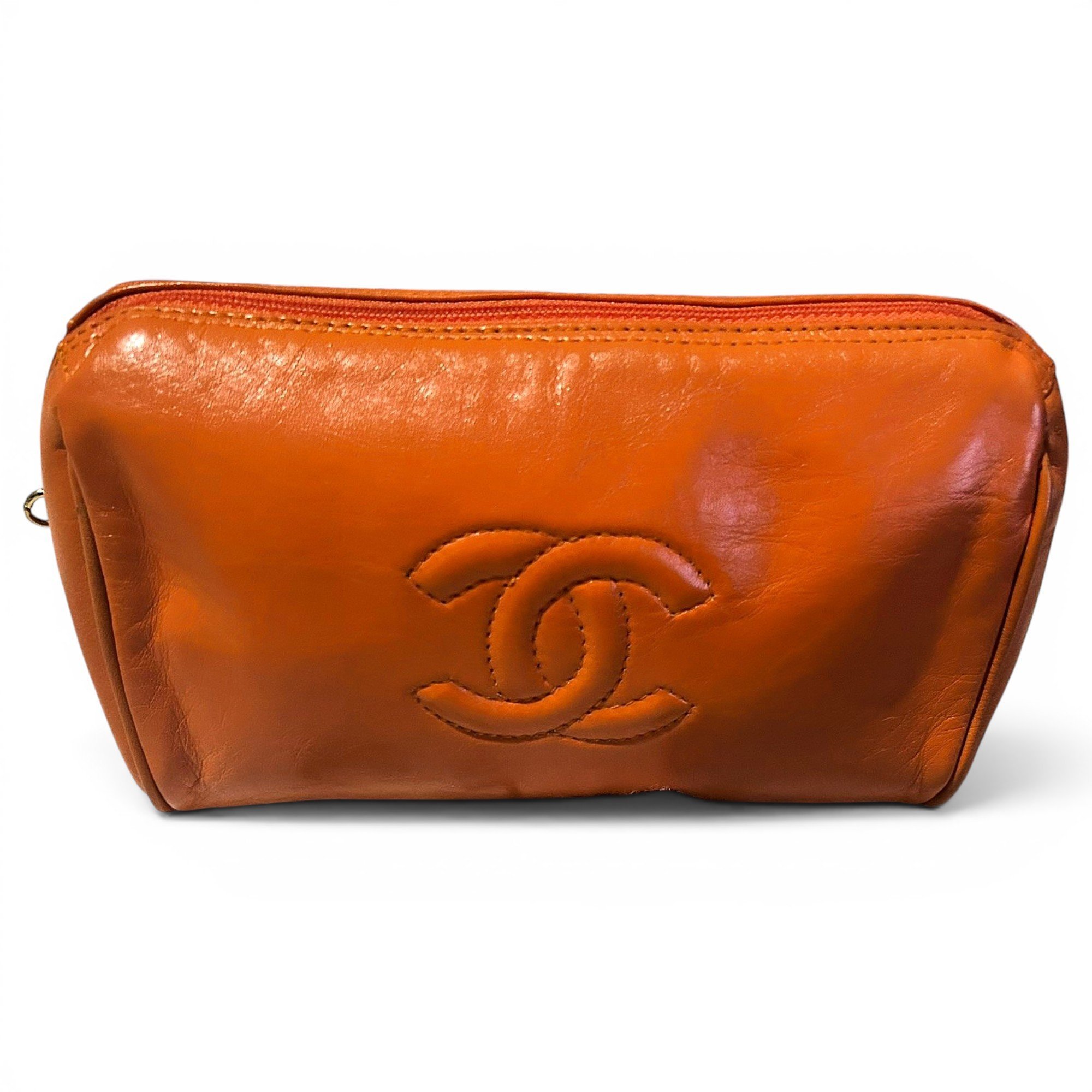 Leather clutch bag