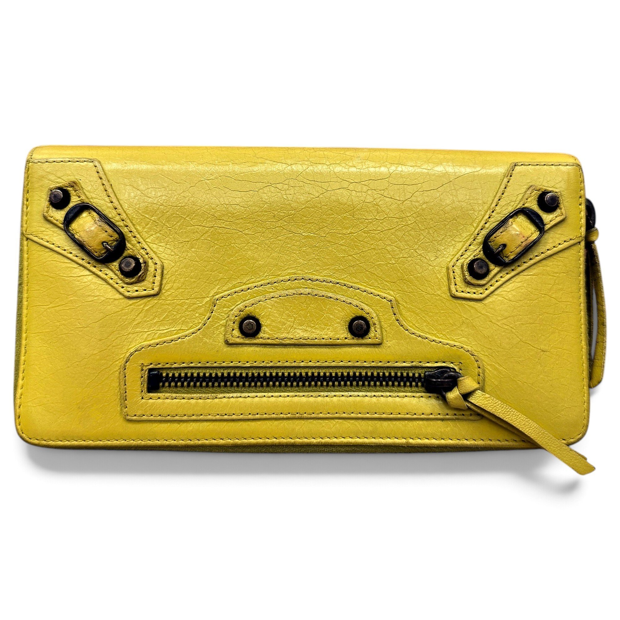 Leather clutch bag