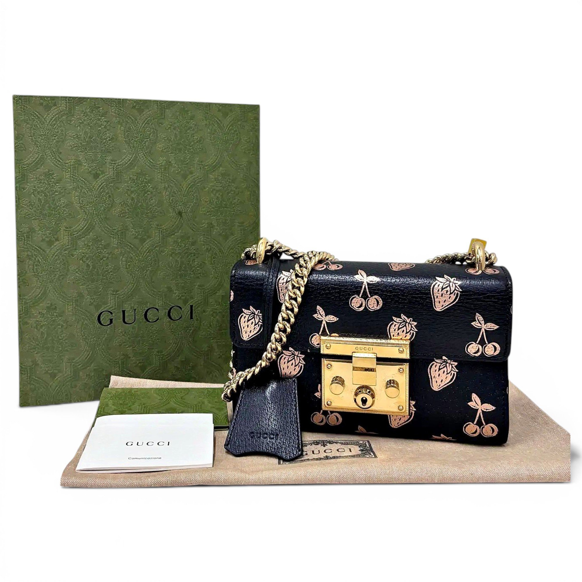 Padlock leather crossbody bag