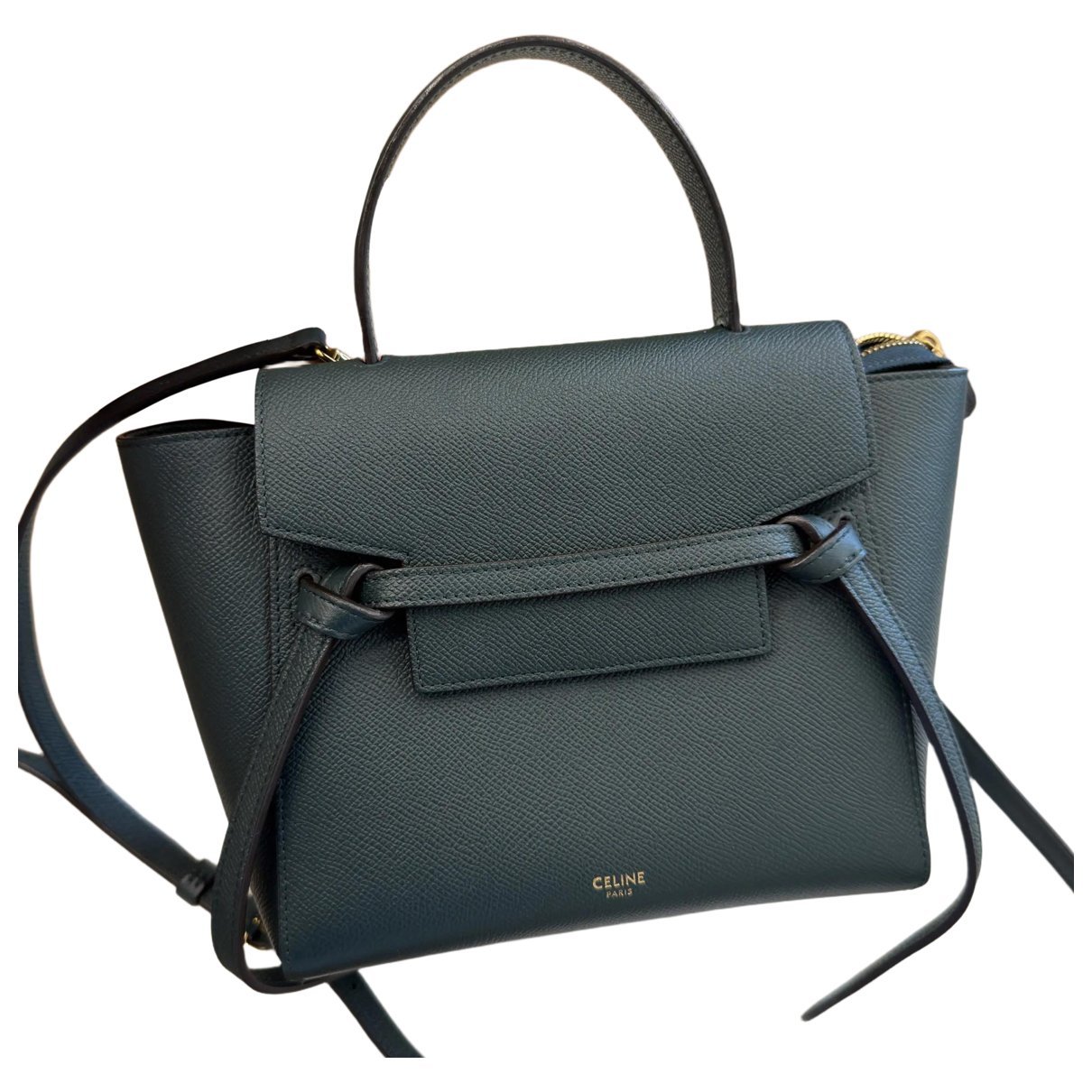 Belt leather handbag