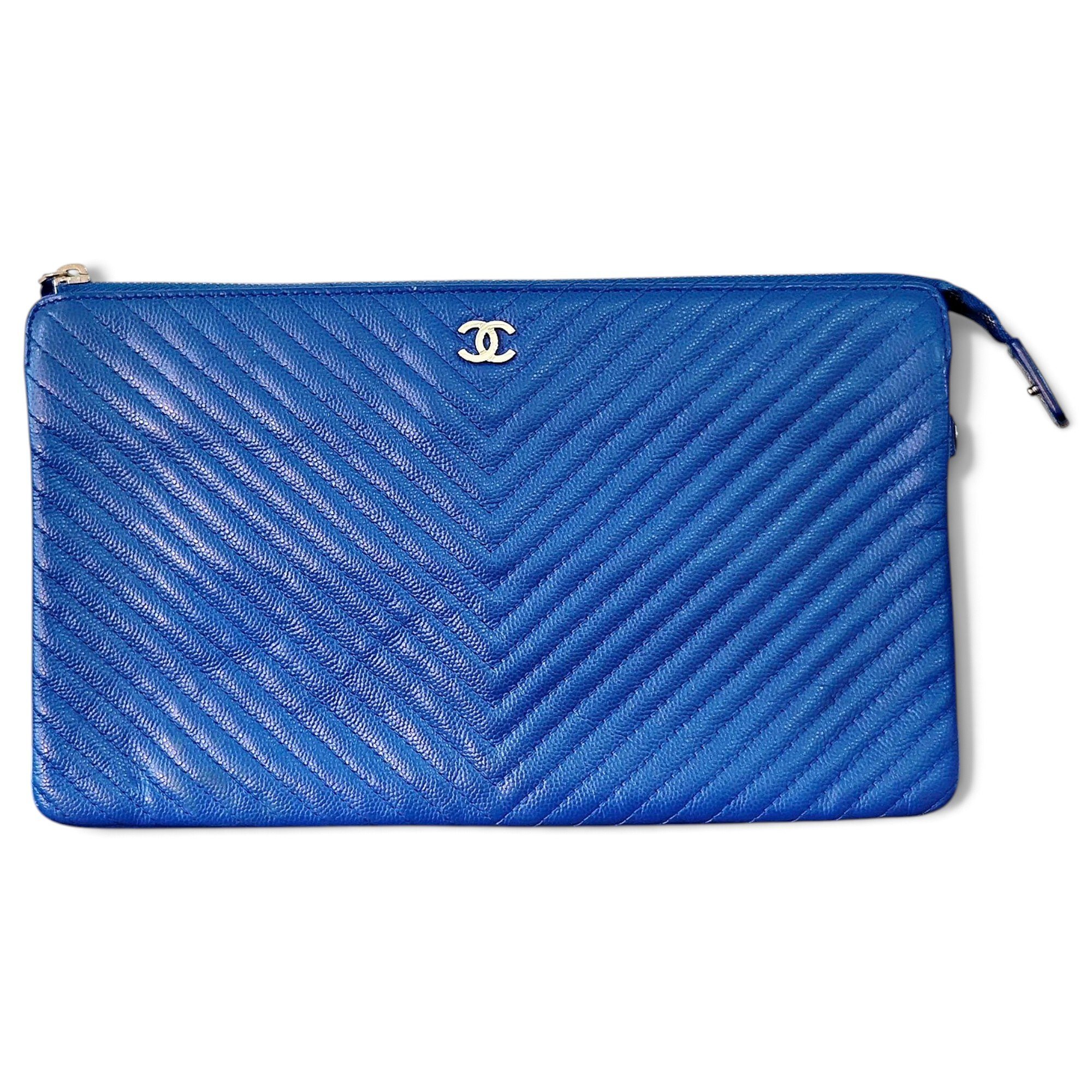 Leather clutch bag