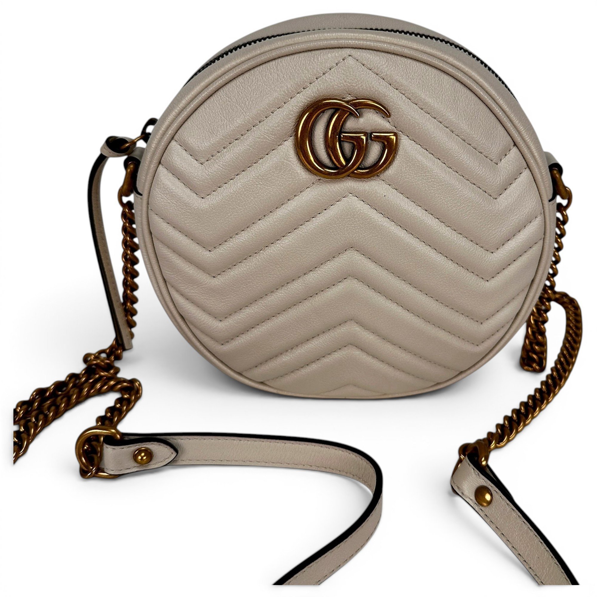 GG Marmont Round leather crossbody bag