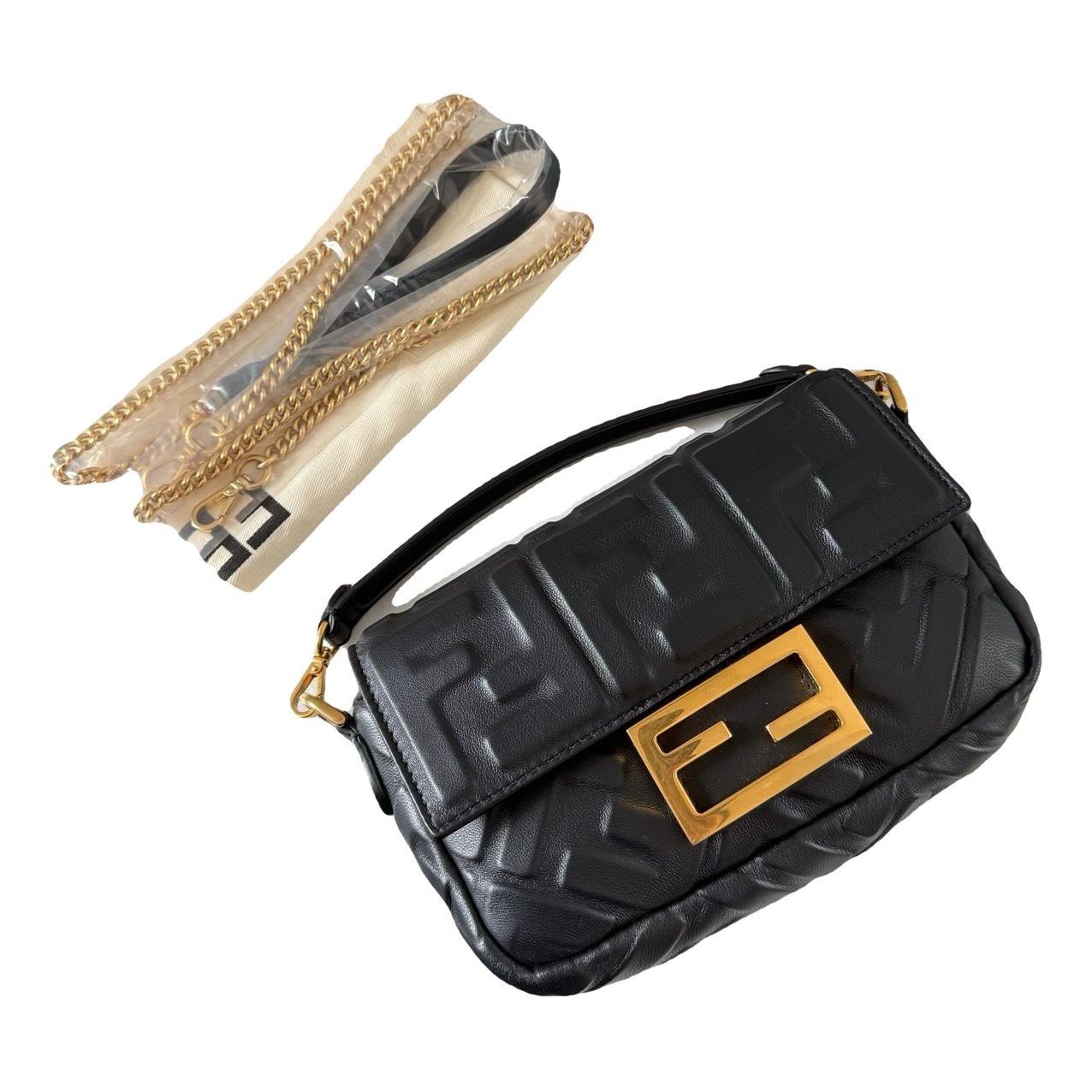 Baguette leather handbag