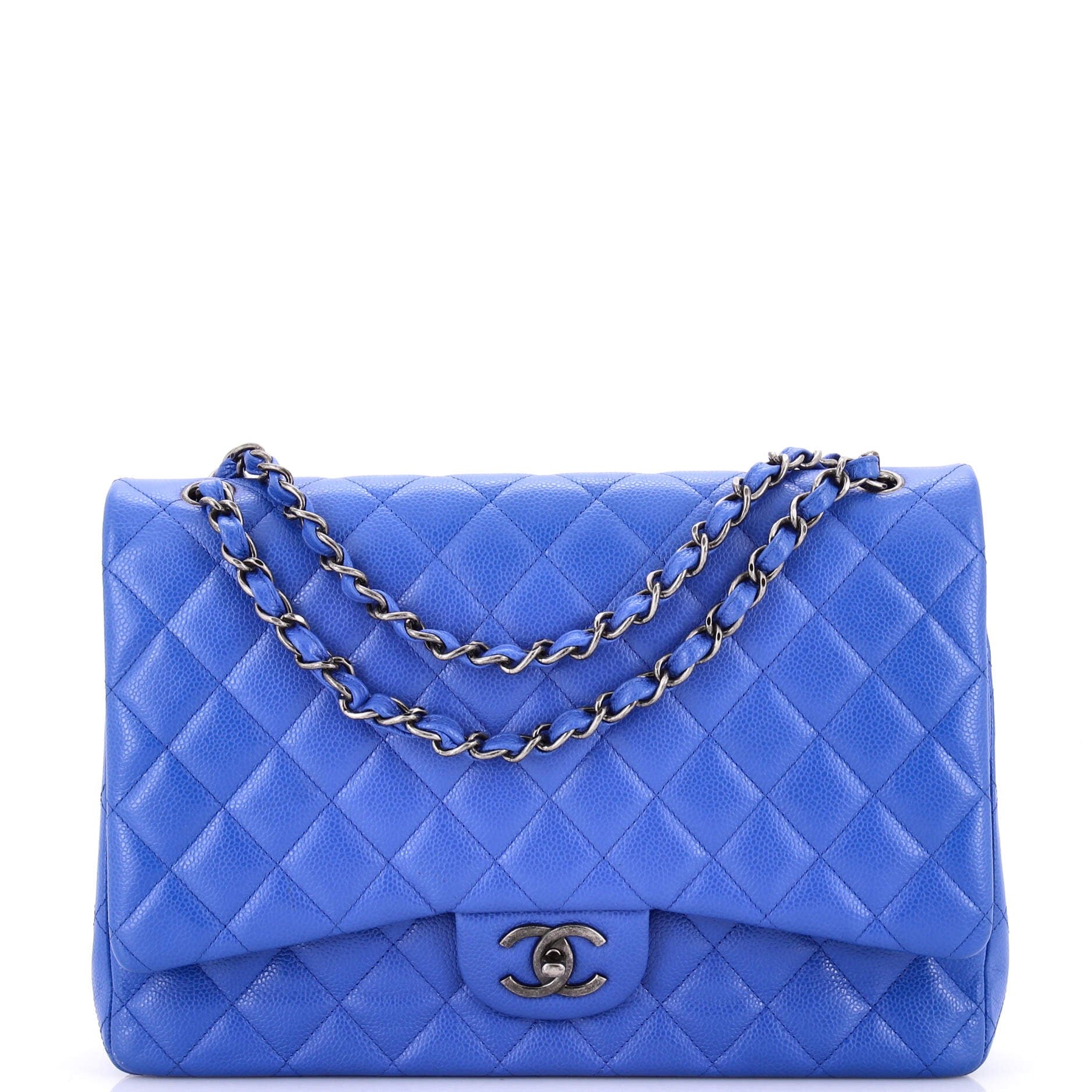 Classic Double Flap Bag Quilted Caviar Maxi
