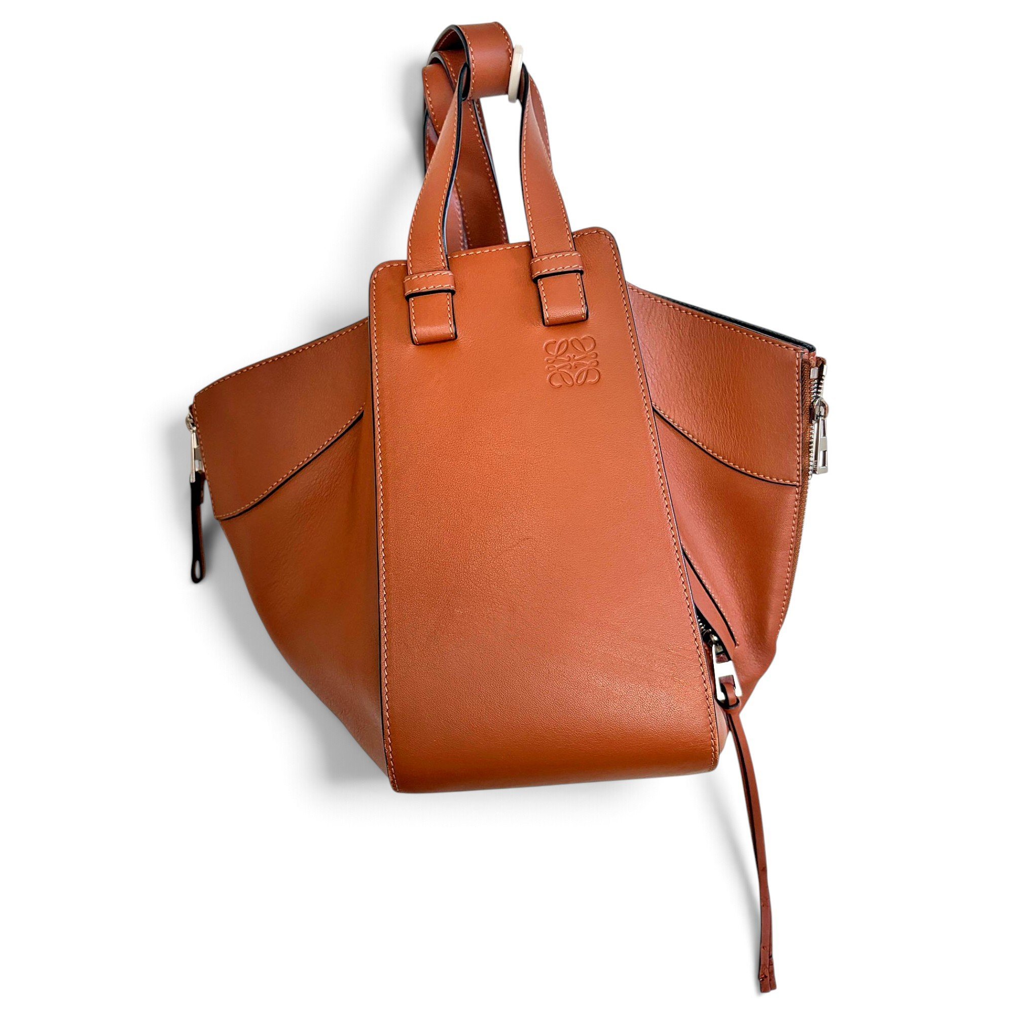 Hammock leather handbag