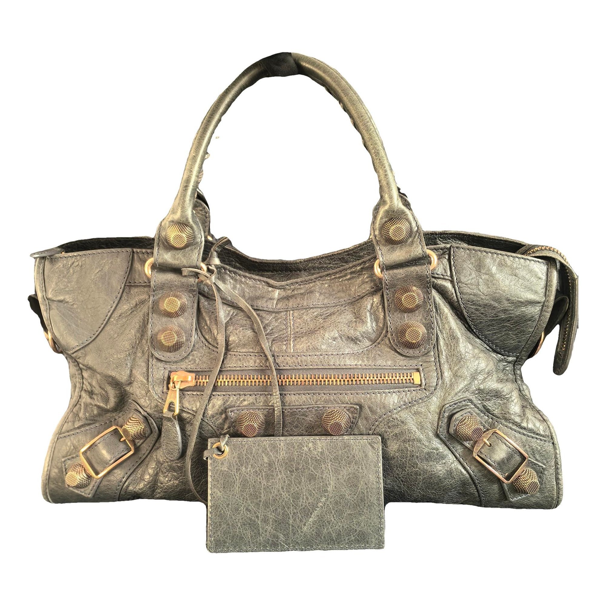 Classic Metalic leather handbag