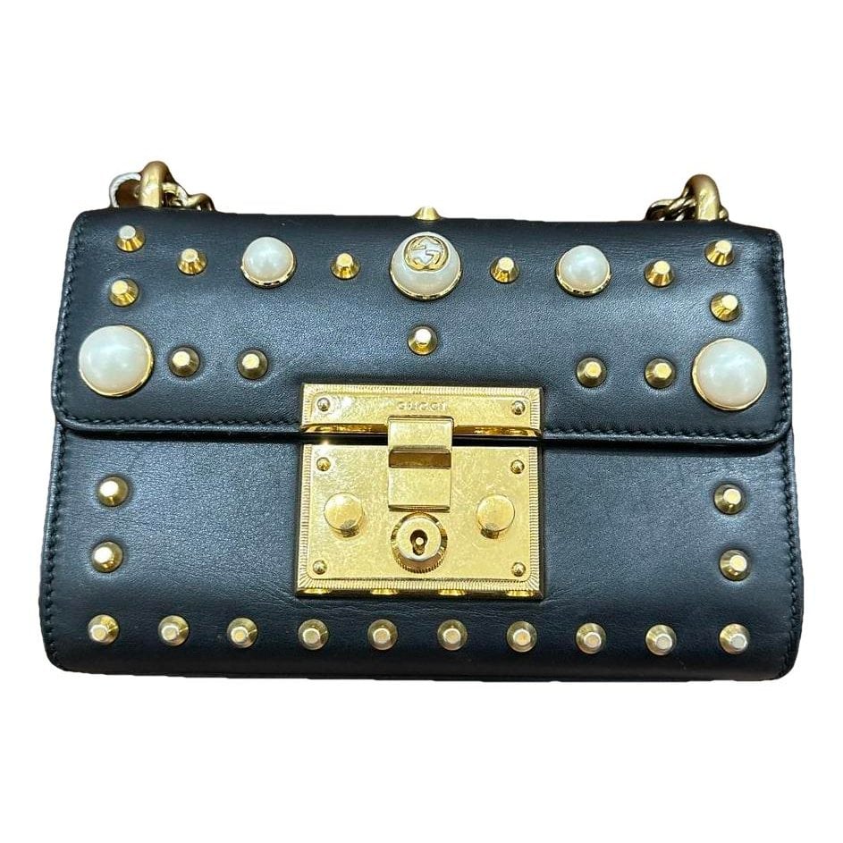 Padlock leather handbag