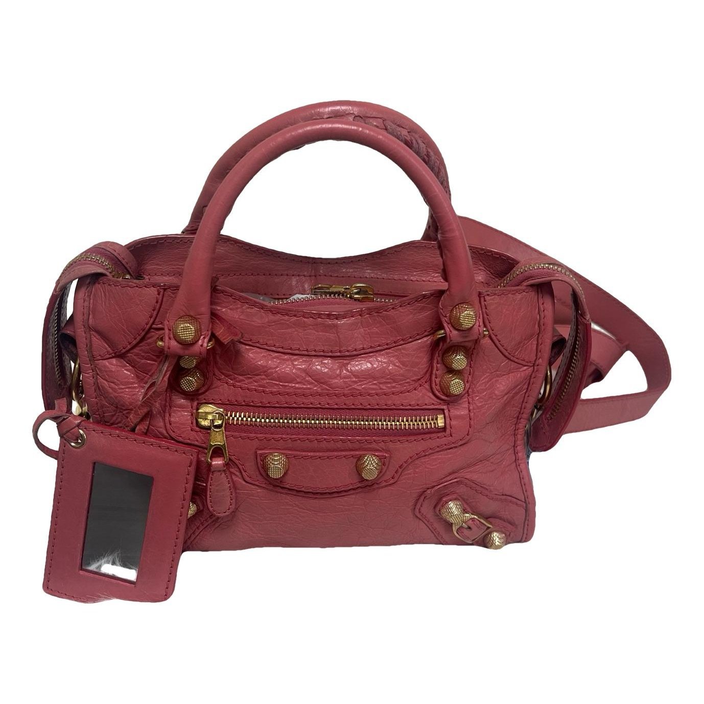 City leather handbag