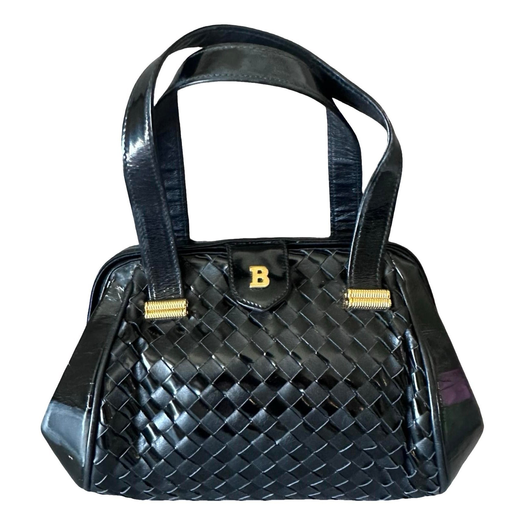 Patent leather handbag