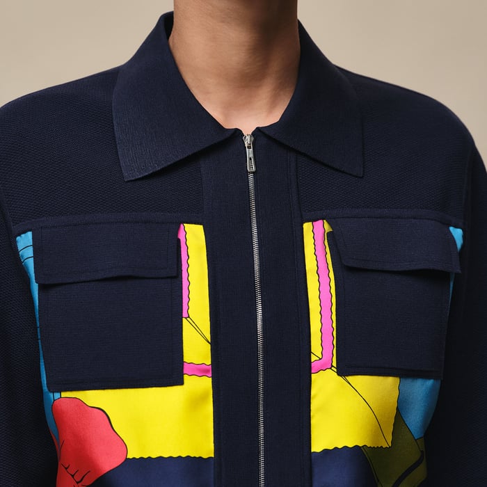 Bleu Outremer Zipped Jacket
