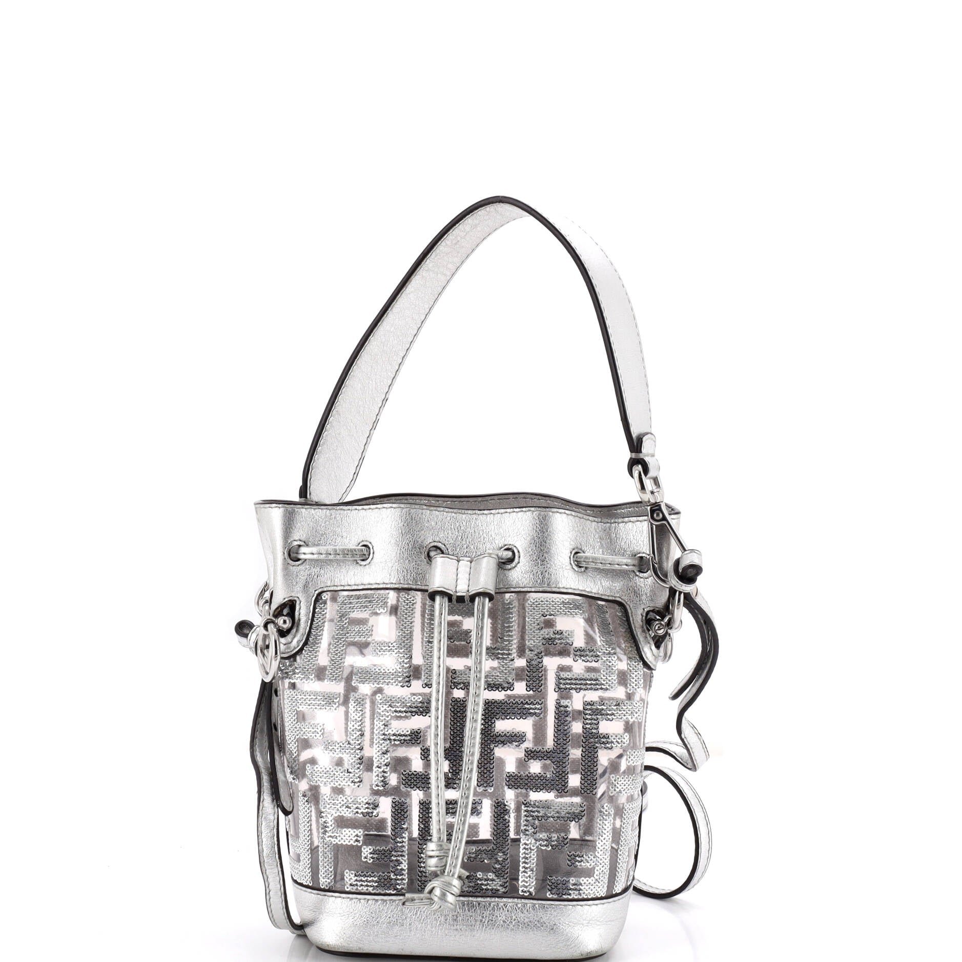 Mon Tresor Bucket Bag Sequin Zucca Embroidered PVC Mini