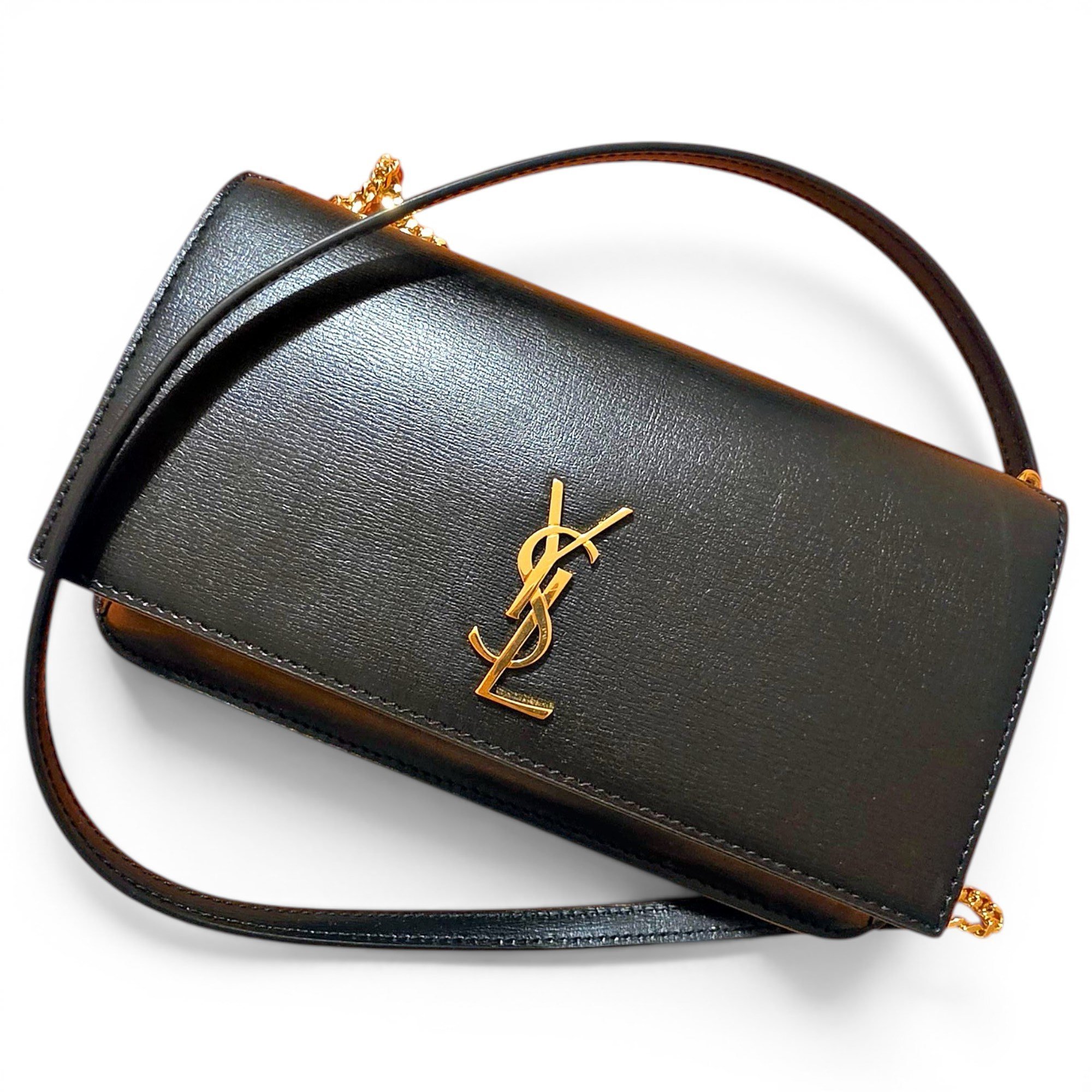 Leather clutch bag