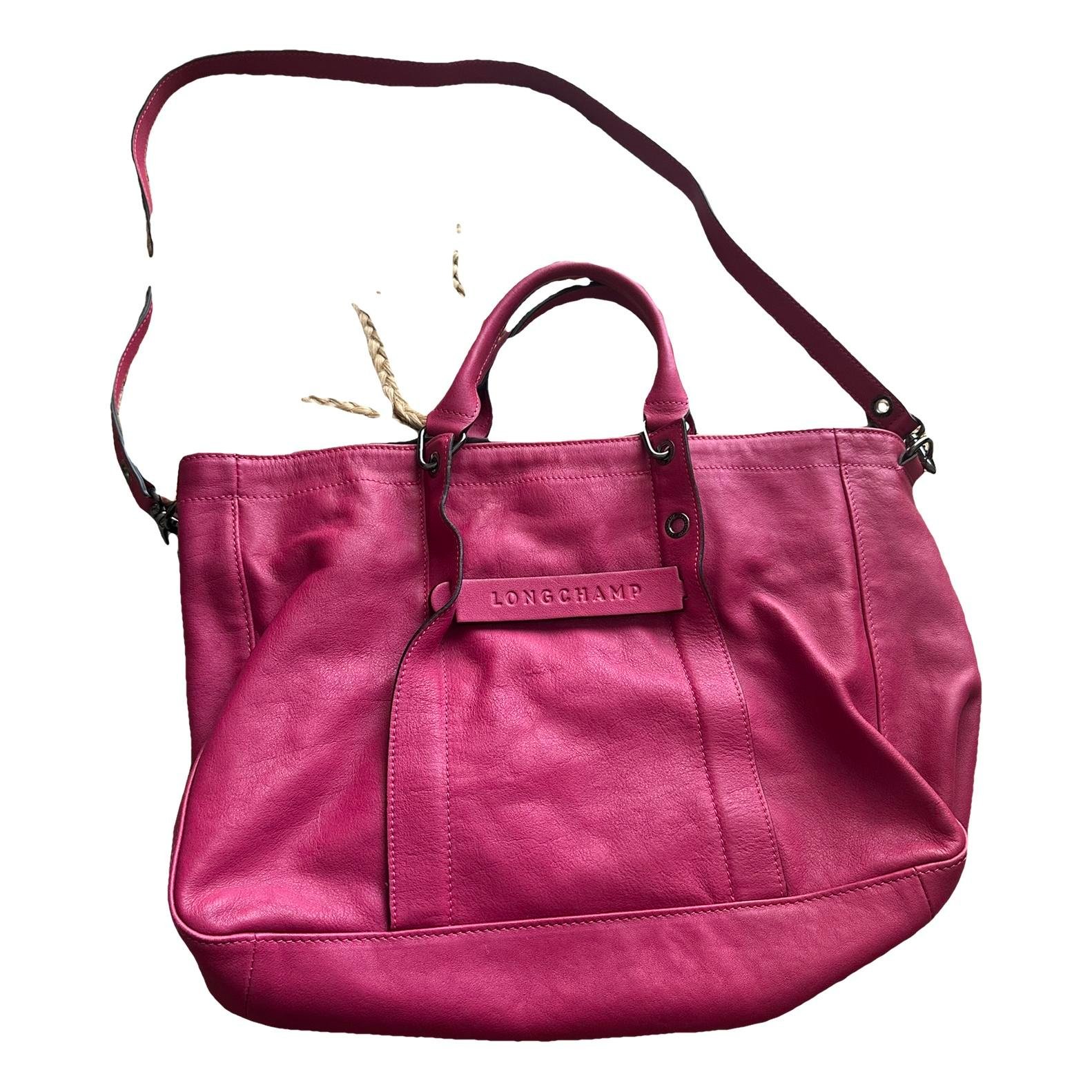 3D leather handbag
