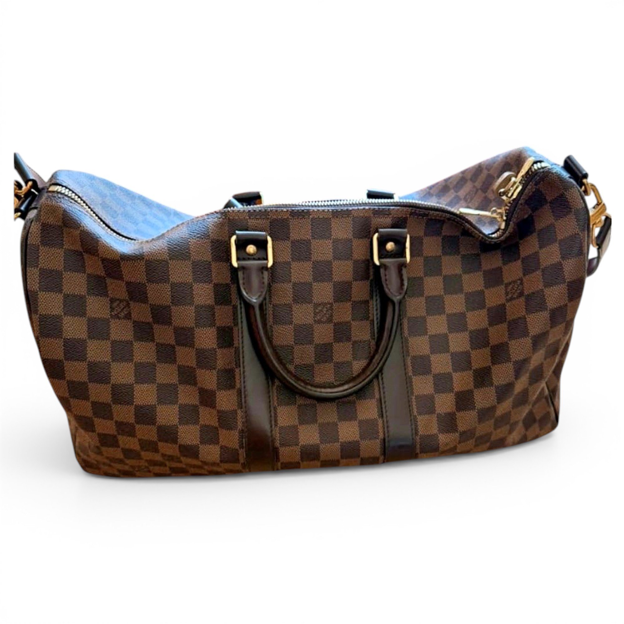 Keepall leather travel bag