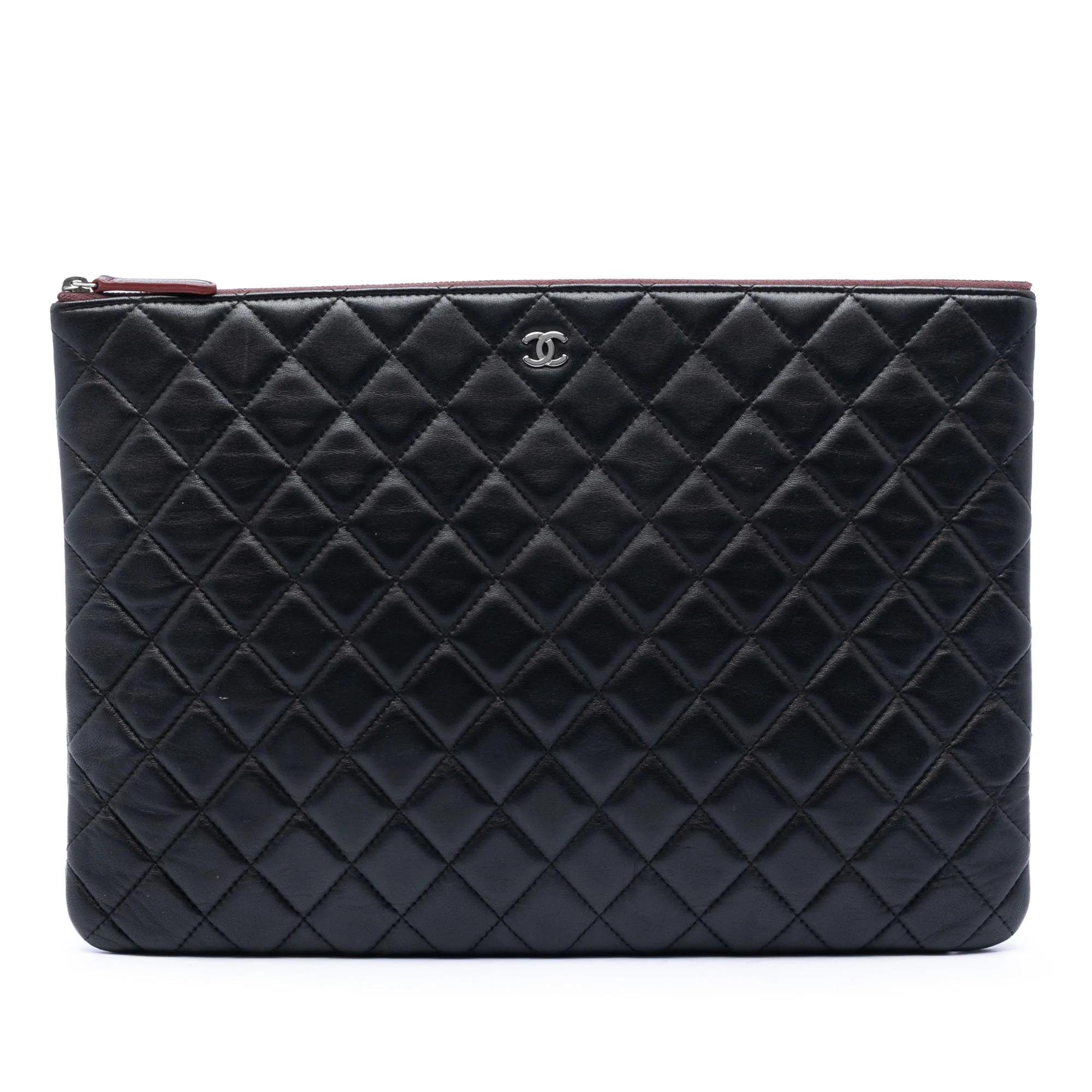 Leather clutch bag