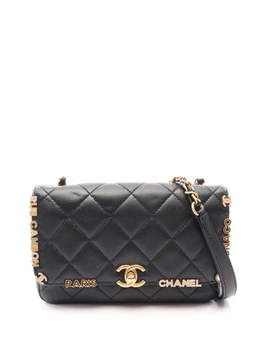 2021-2026 Quilted Lambskin Paris Monaco Flap crossbody bag