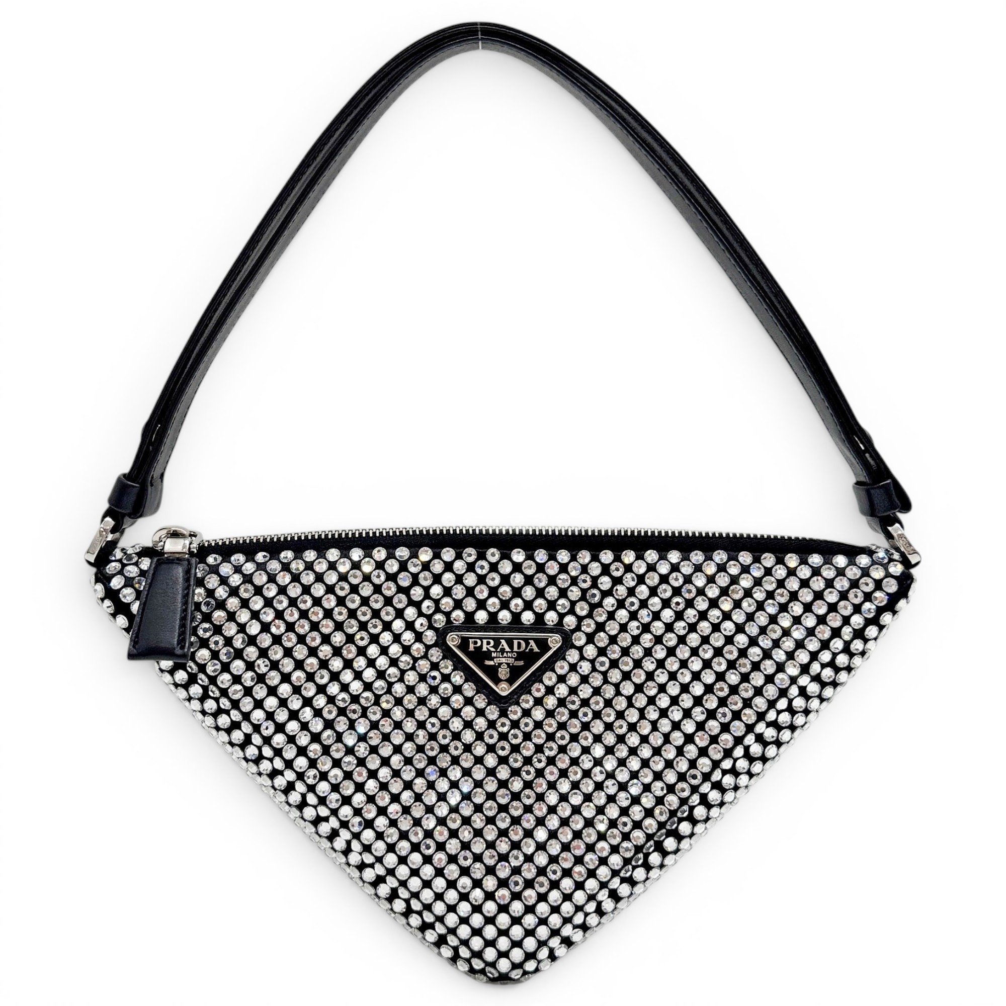 Triangle silk handbag