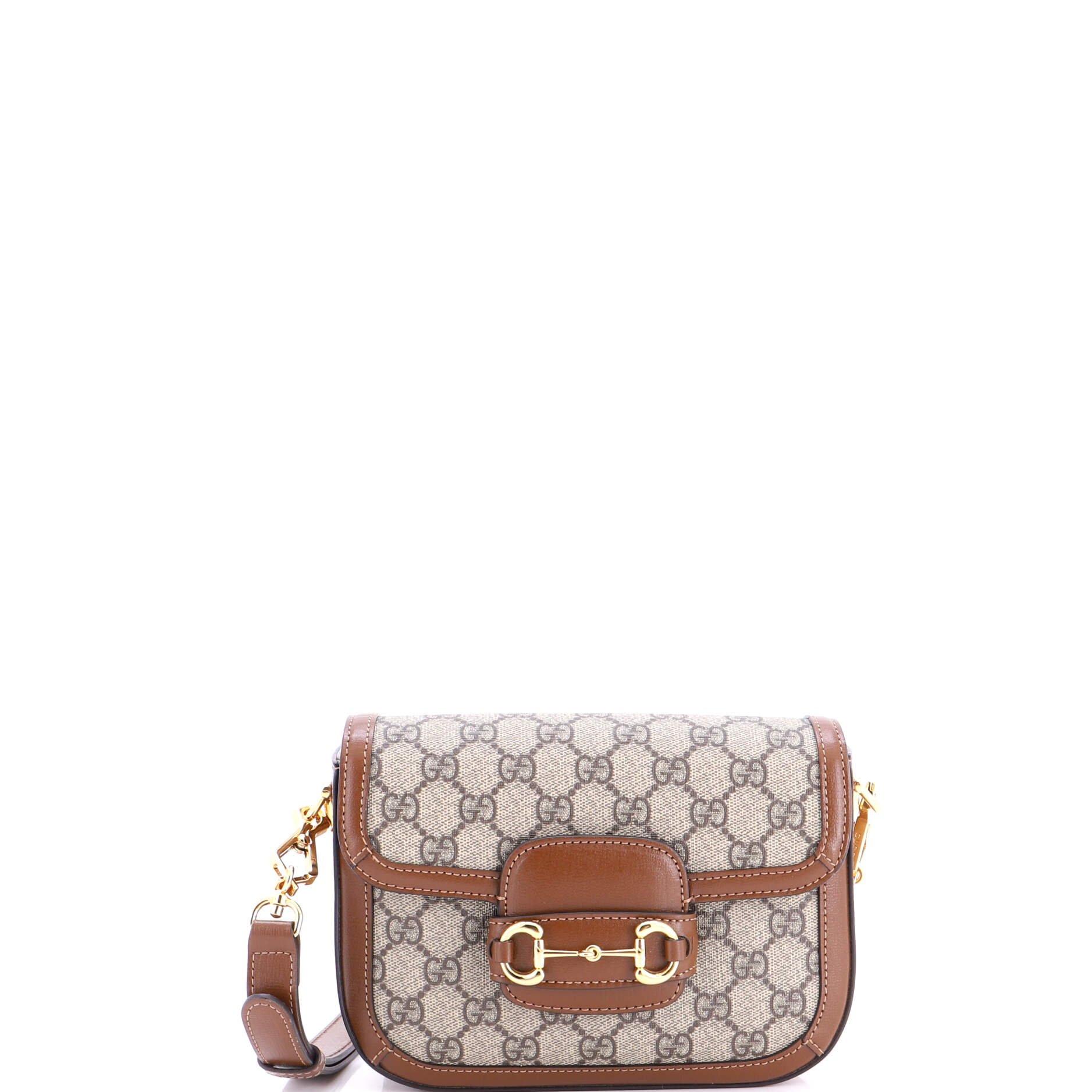Horsebit 1955 Shoulder Bag GG Coated Canvas with Leather Mini