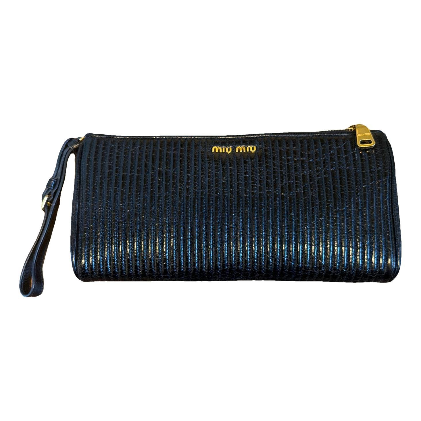 Leather clutch bag