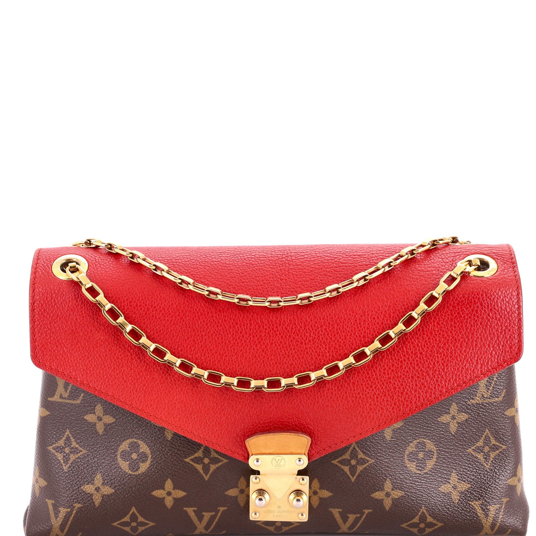 Pallas Chain Shoulder Bag Monogram Canvas and Calfskin