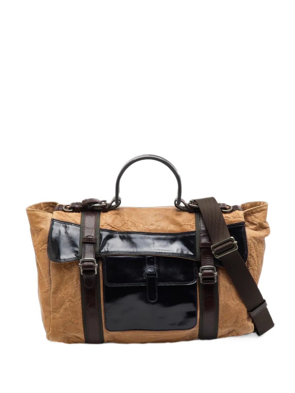 buckle-strap top tote bag