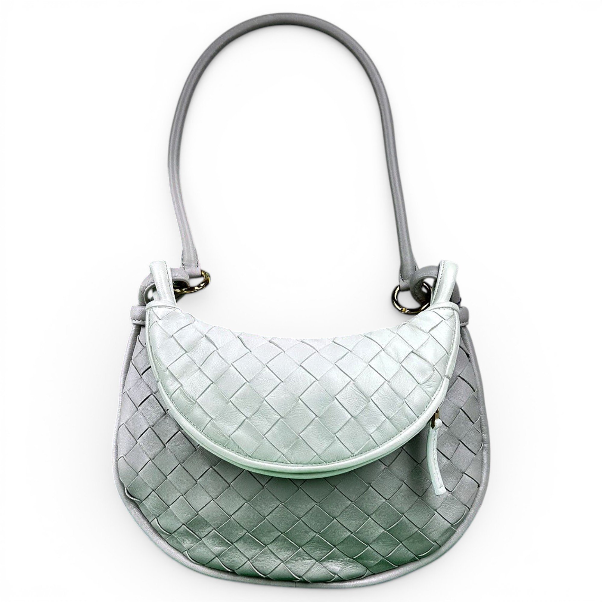 Bulb leather handbag