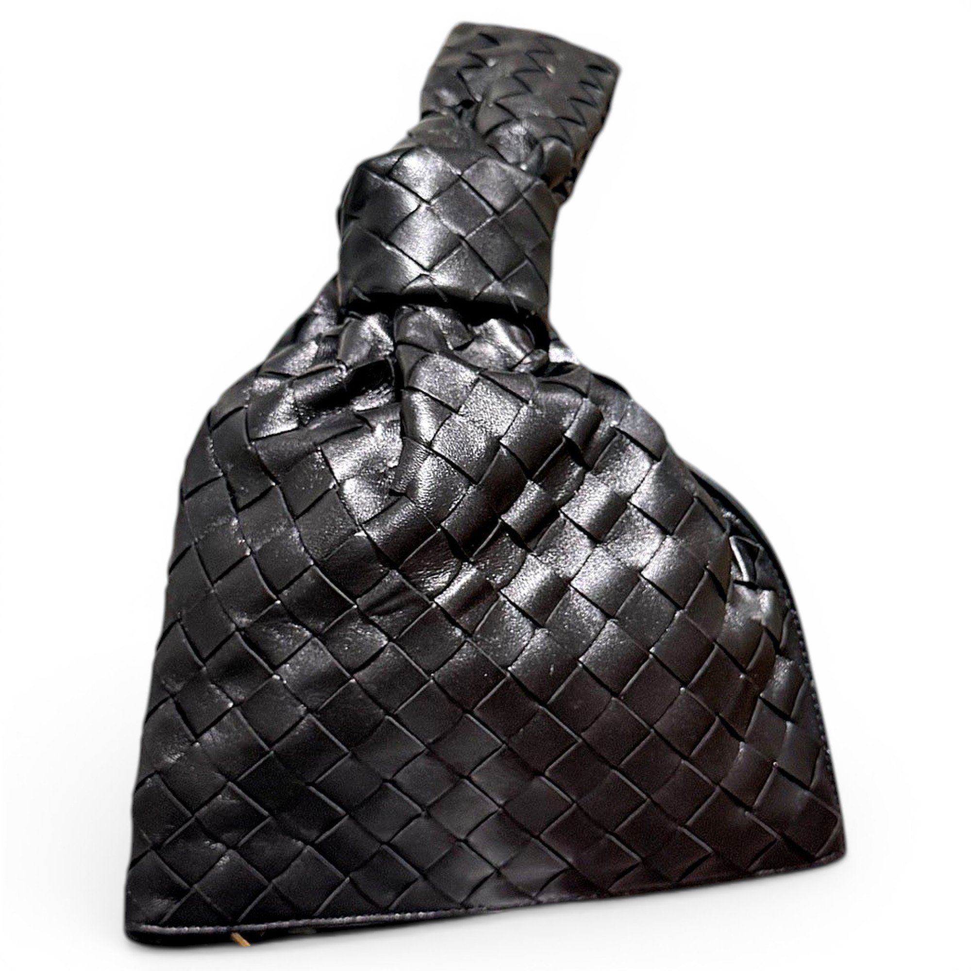 Twist leather handbag