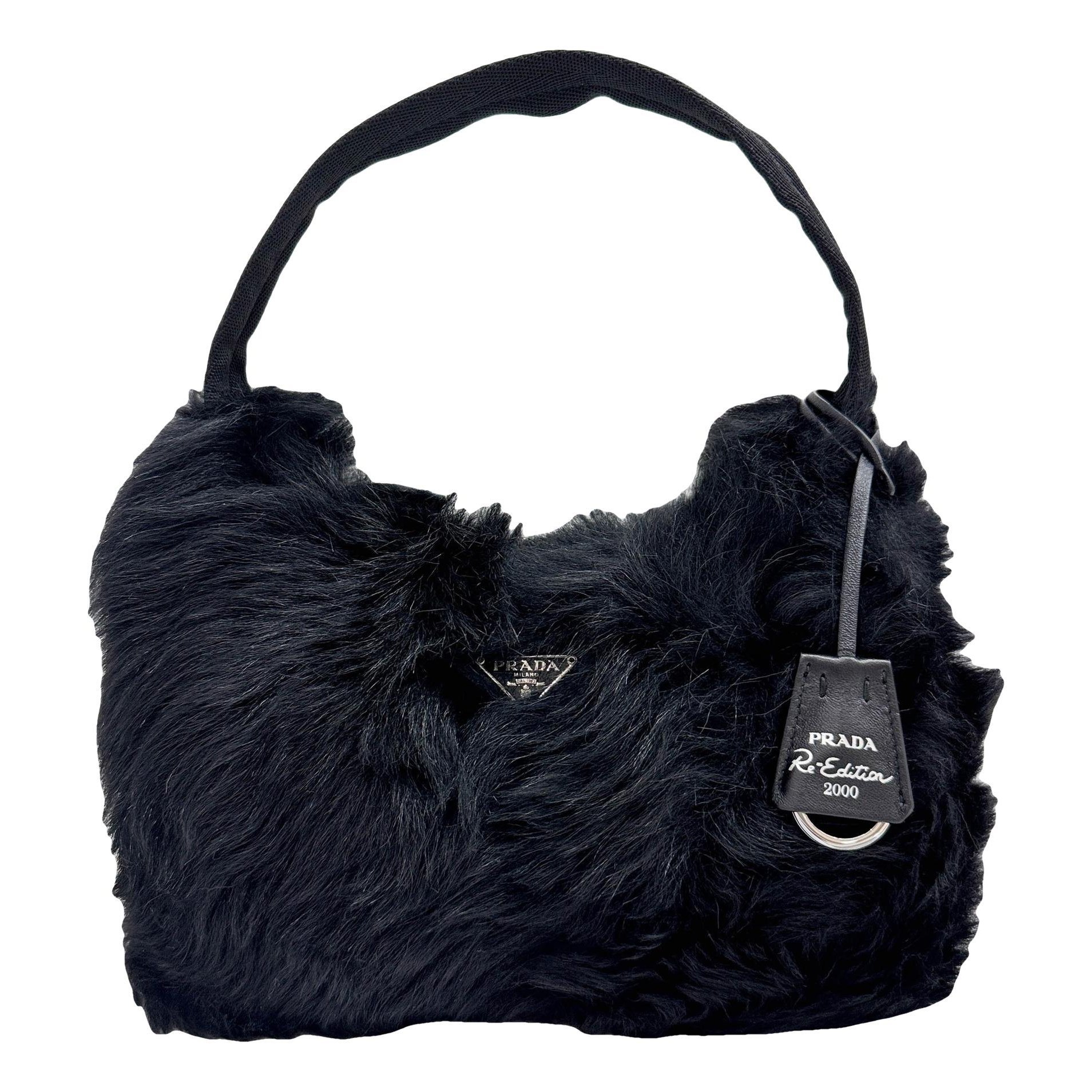 Re-Edition 2000 faux fur handbag