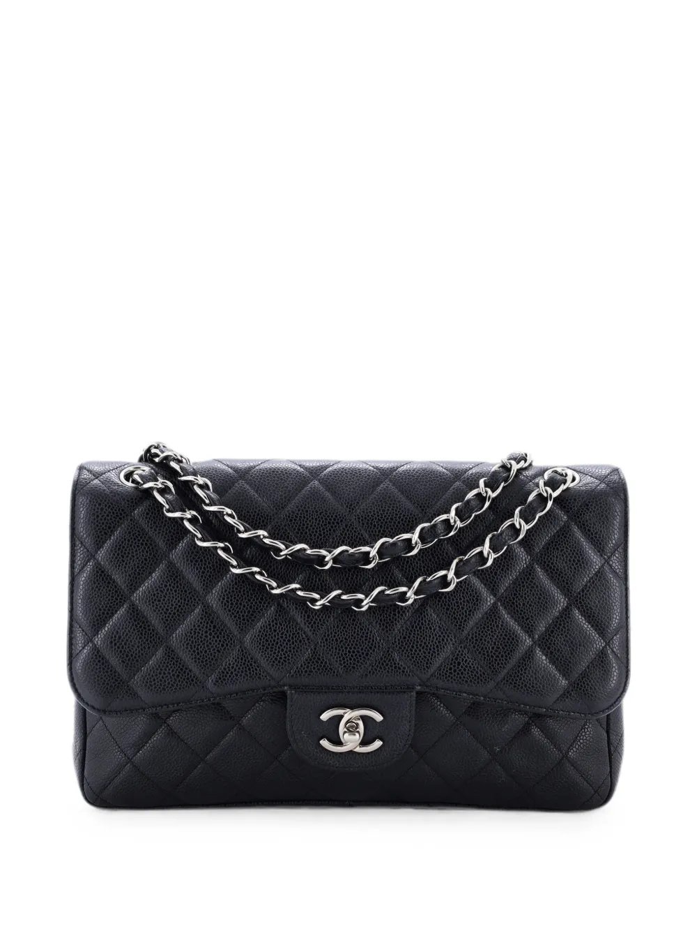 Classic Double Flap Bag Quilted Caviar Jumbo shoulder bag