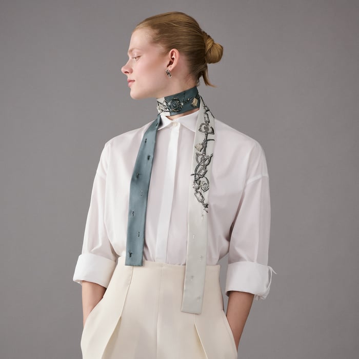 c'Est La Fete Exceptional Embroidered Twill Ribbon