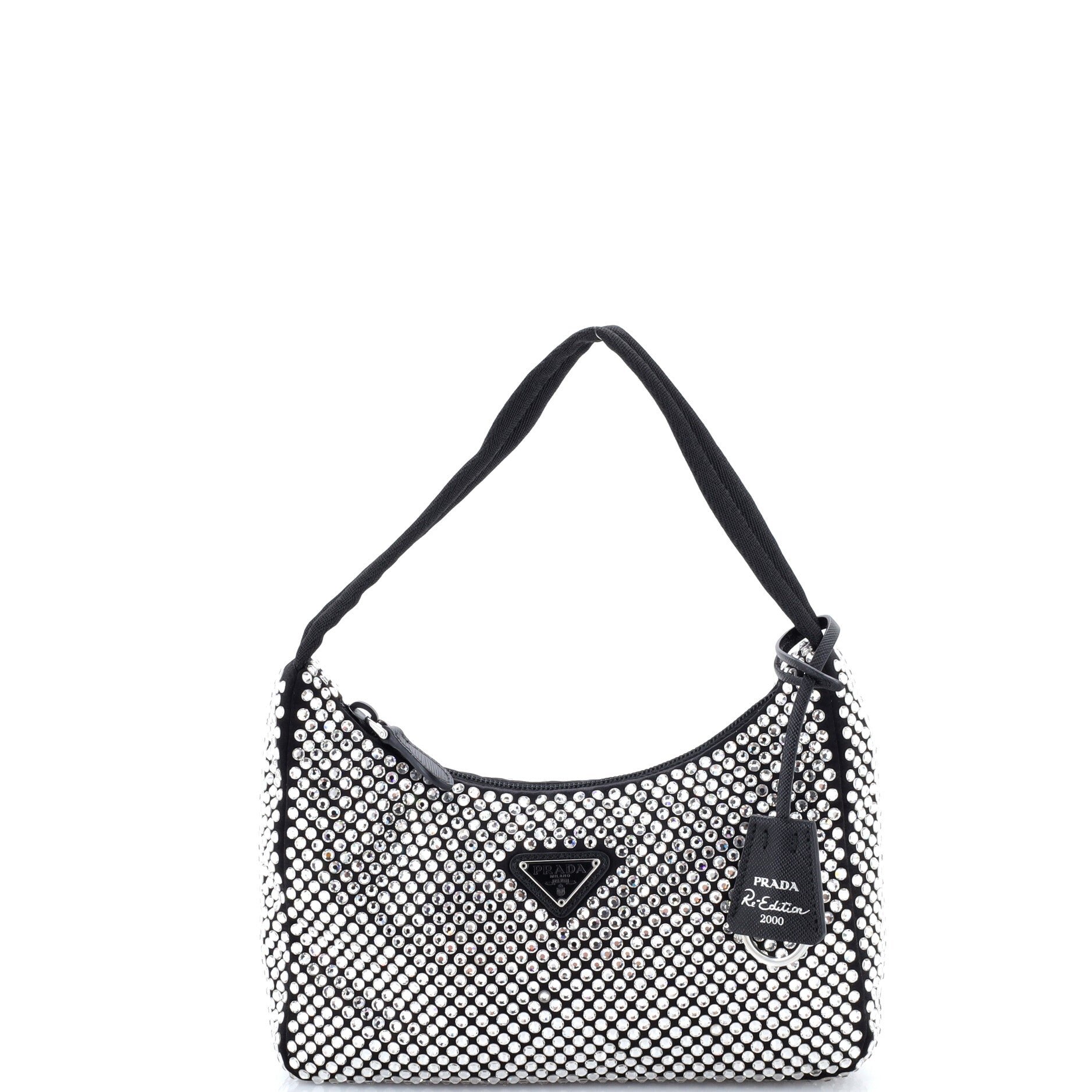Re-Edition 2005 Shoulder Bag Crystal Embellished Satin Small