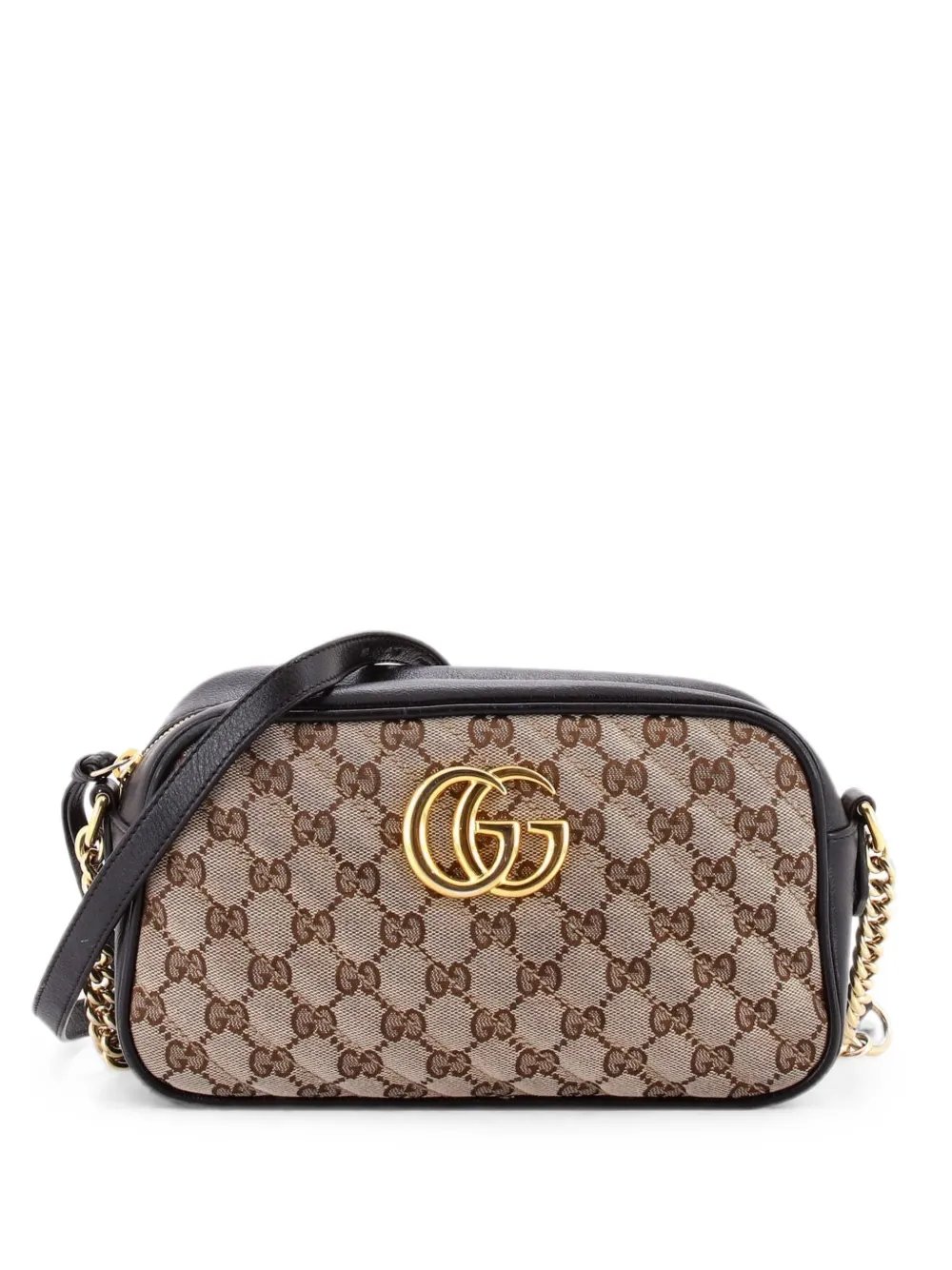 GG Marmont Shoulder Bag Diagonal Quilted GG Canvas with Leather Small crossbody bag