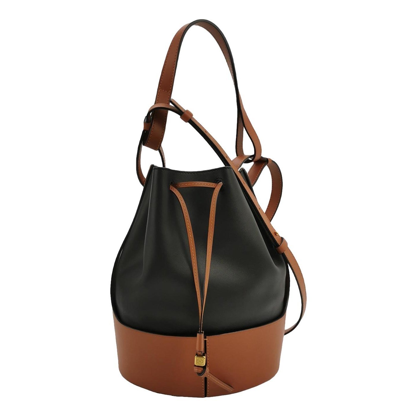 Balloon leather handbag