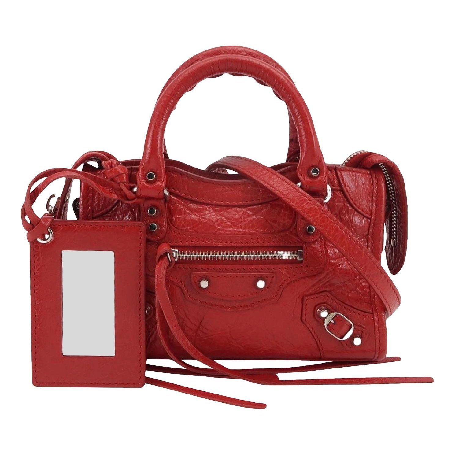 City leather handbag