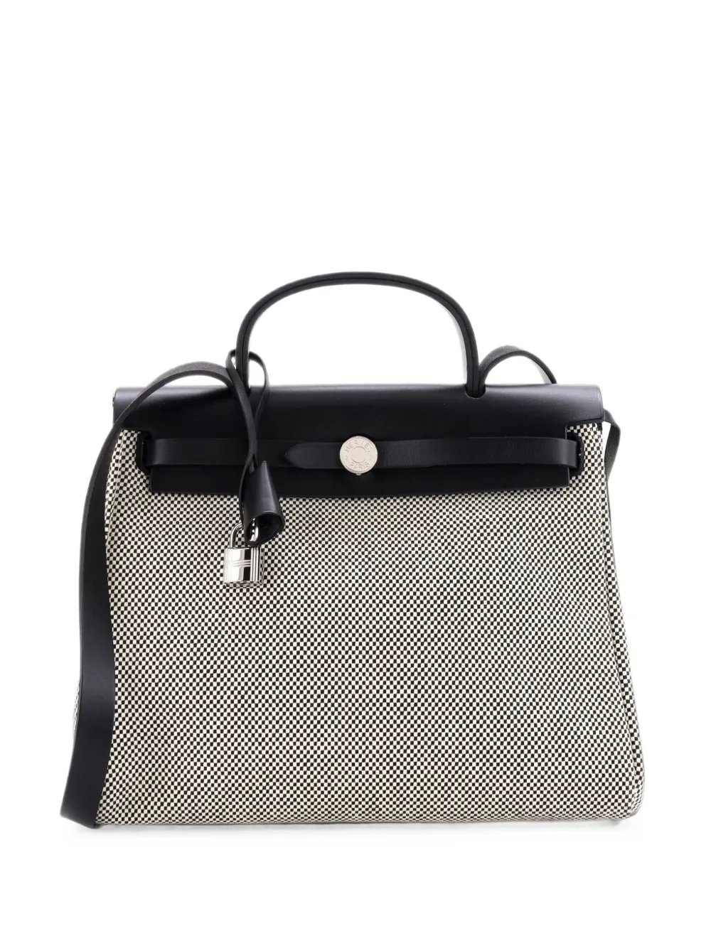Herbag Zip Criss Viking Toile and Leather 31 shoulder bag