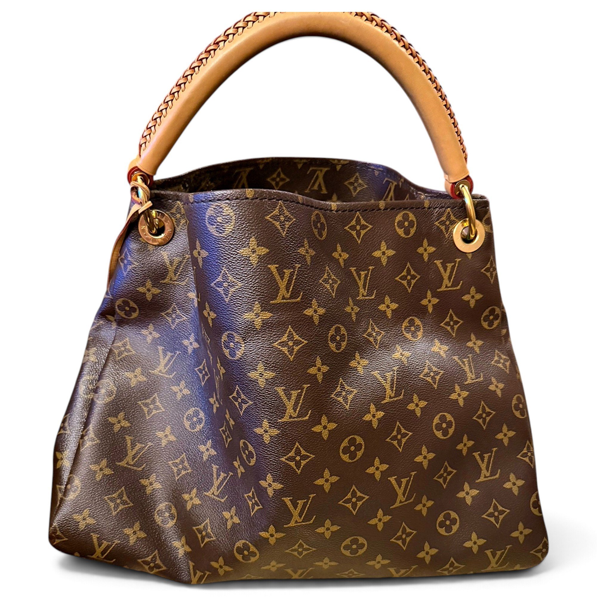 Artsy leather handbag