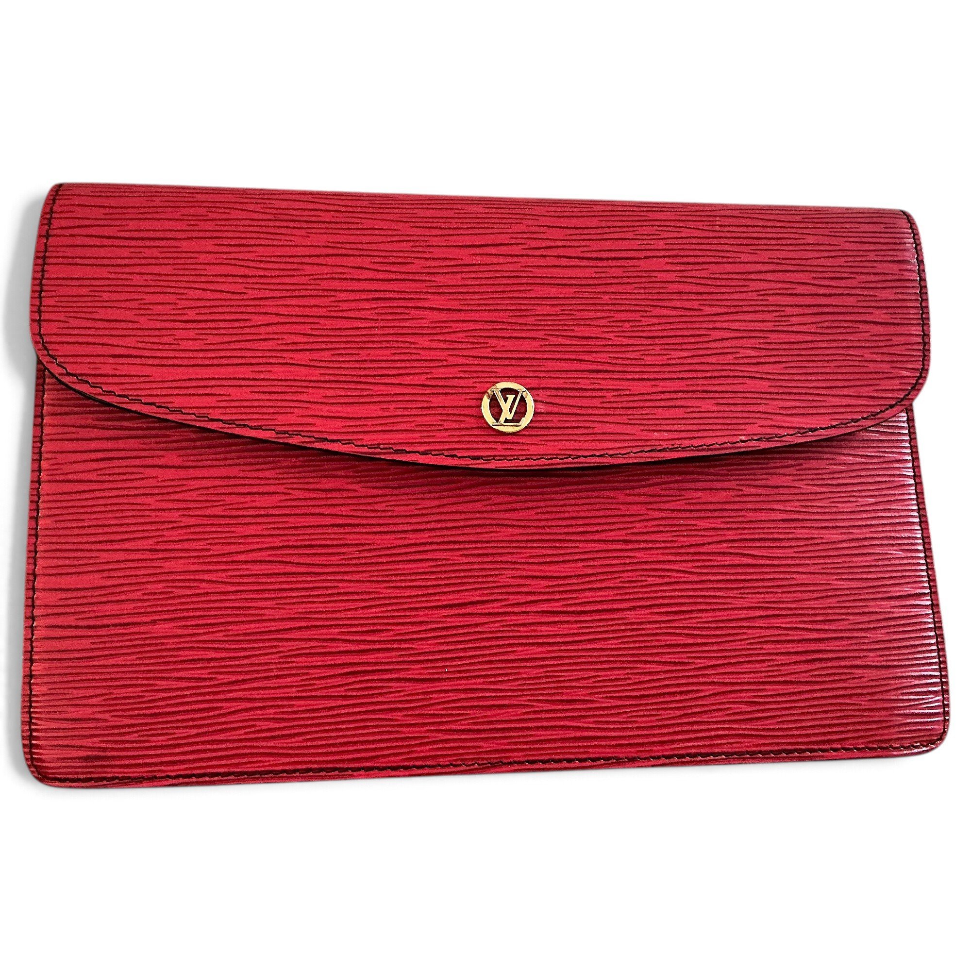 Leather clutch bag