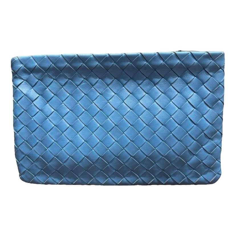 Leather clutch bag