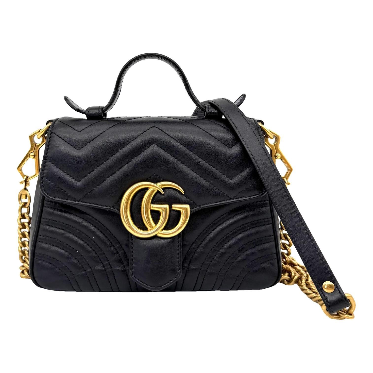 GG Marmont Flap leather handbag