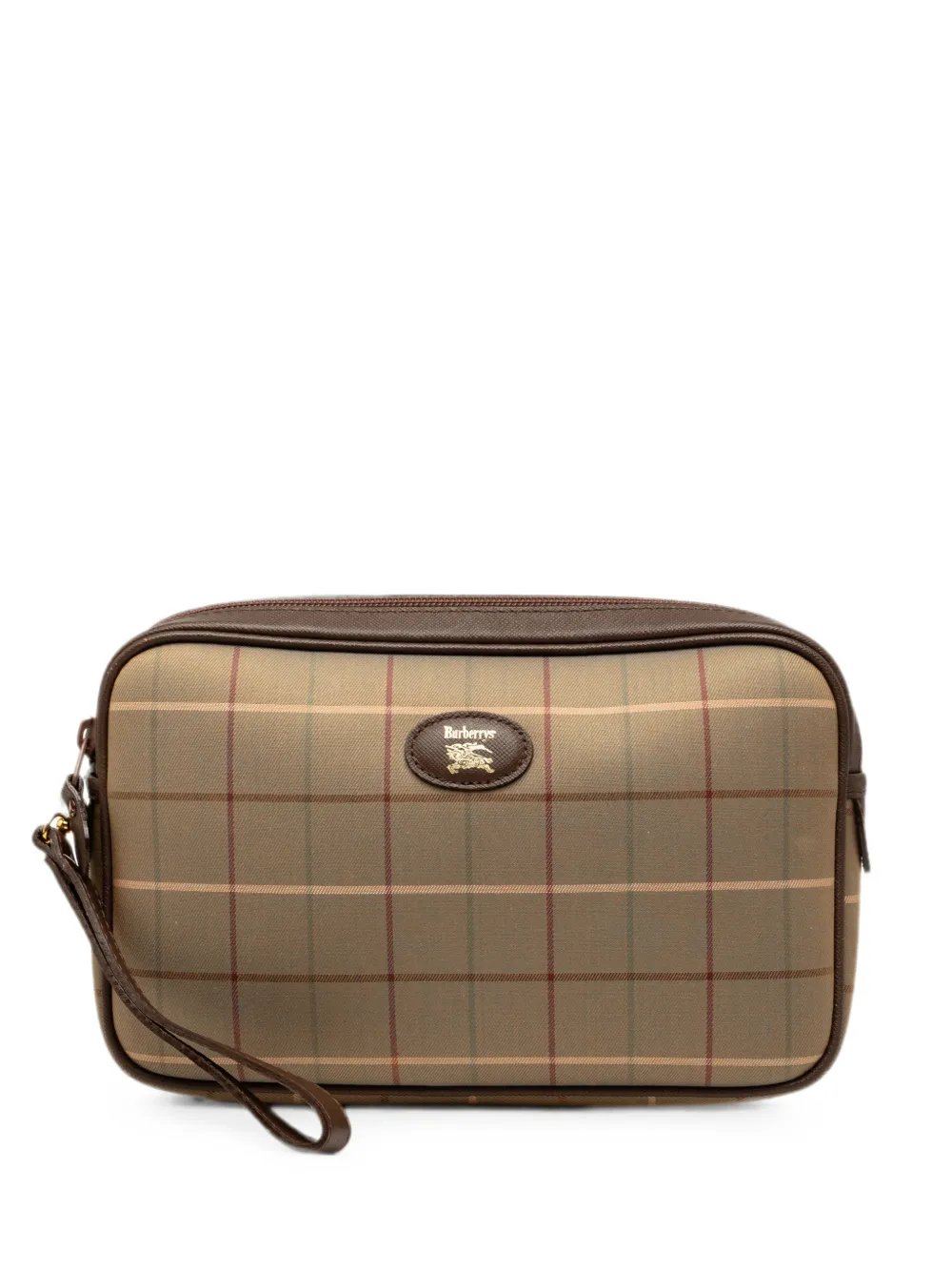 20th Century Vintage Check Canvas clutch bag