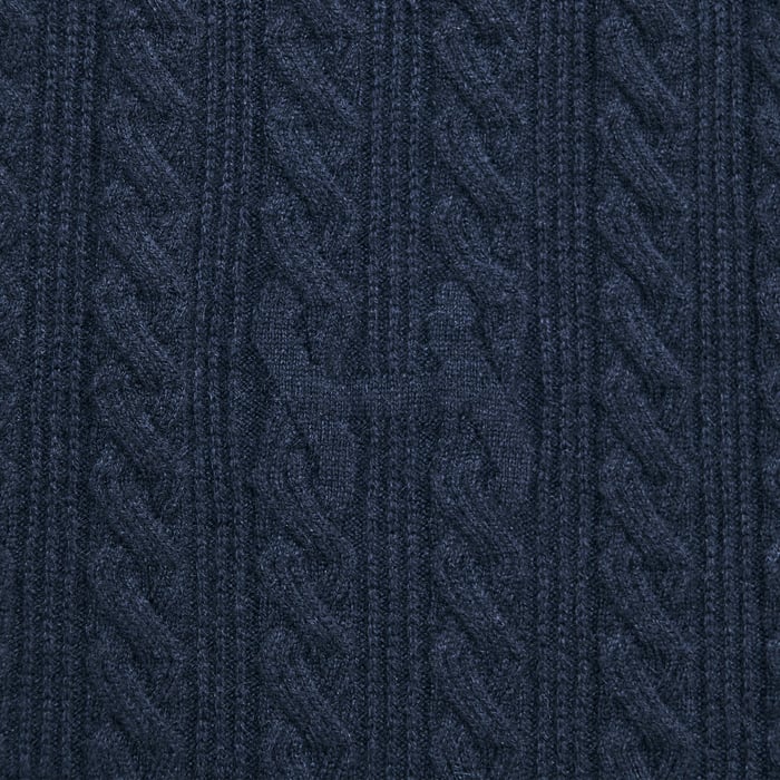 Marine Cashmere "Torsades Et H Fantome" Polo Sweater
